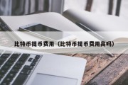 比特币提币费用（比特币提币费用高吗）